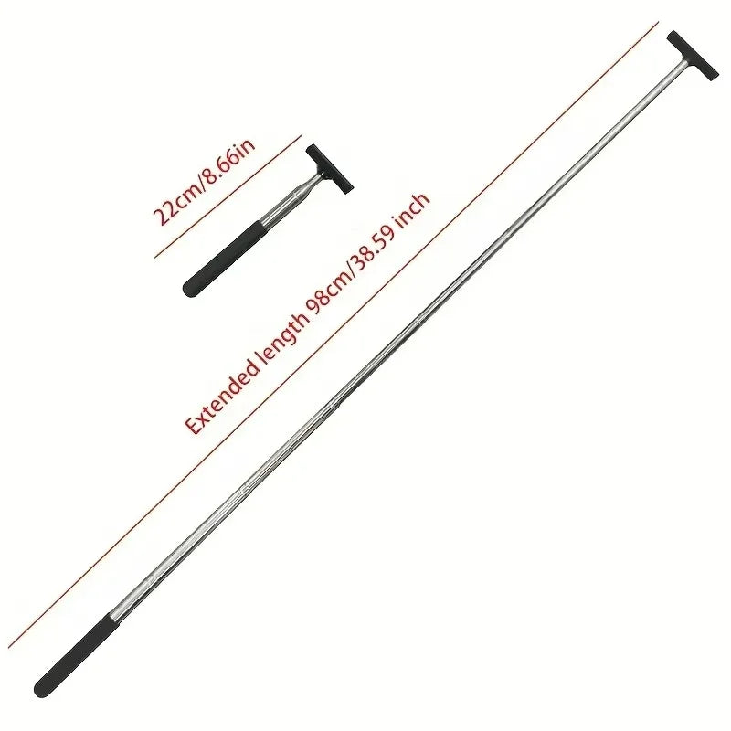 Teleskop Aquarium-Reinigungsschaber – Algenreiniger mit Silikonbürste & Edelstahlgriff (ausziehbar bis 98 cm)