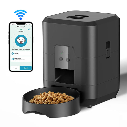 🐾 Automatischer Futterspender für Katzen – Mit LCD-Display & Zeitsteuerung, 50–100g Portionen