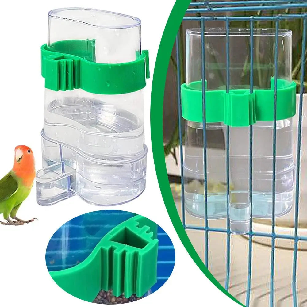 Automatischer Vogel-Wasserspender – Transparent, für Wellensittiche, Nymphensittiche, Kanarien & Co.