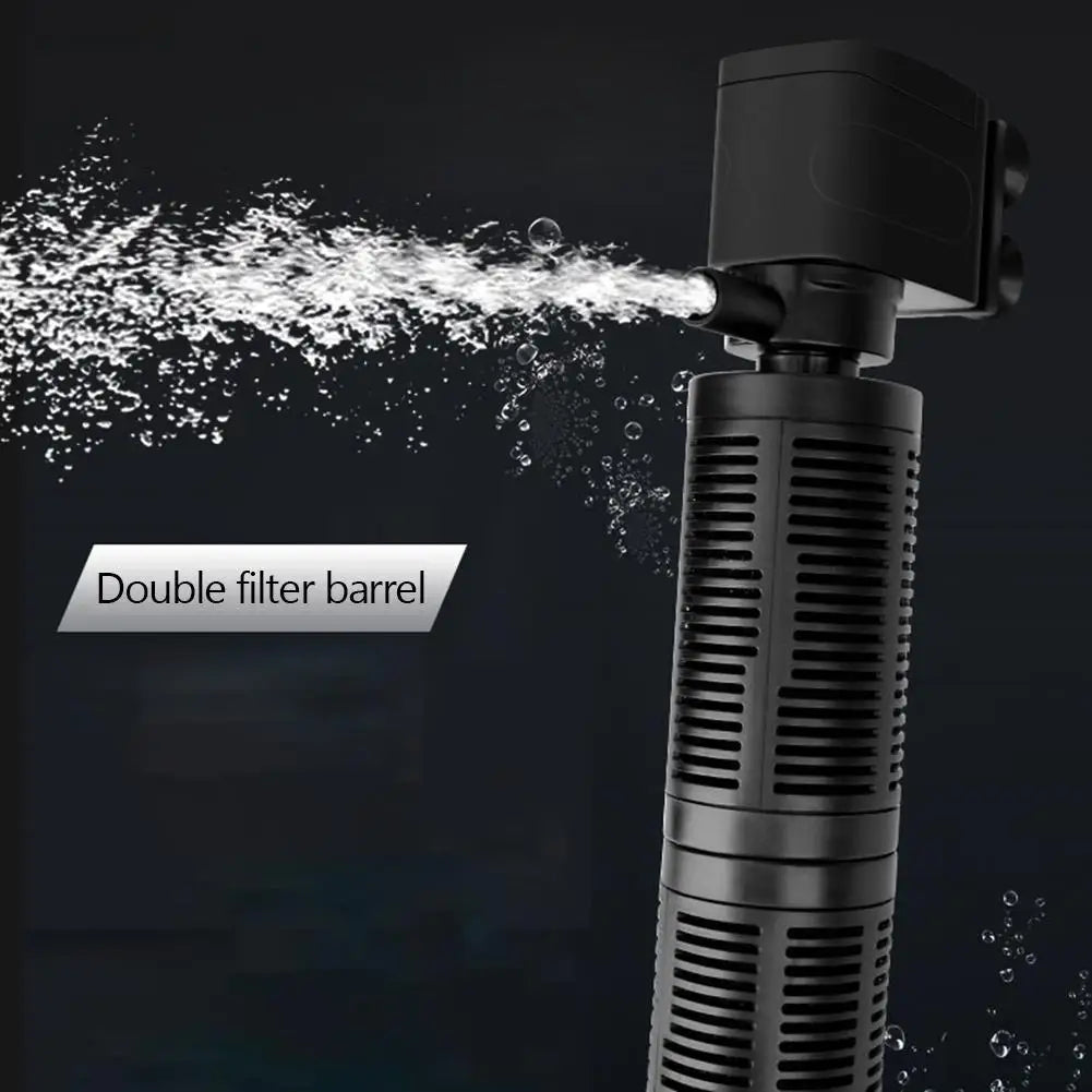 3-in-1 Aquarium Innenfilter – Leiser Unterwasserfilter mit Sauerstoffzufuhr & Wasserreinigung | 300–400 L/h