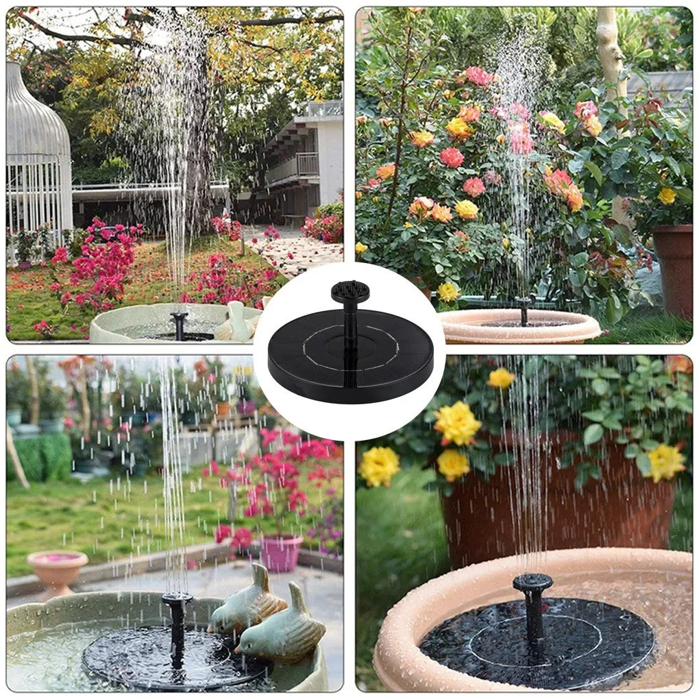 Solar Springbrunnen für Garten, Teich & Vogelbad – Mini-Solarpumpe mit Düsenaufsätzen