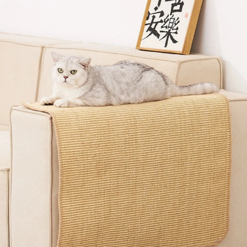 Katzenkratzbrett aus Sisal – Wandmontage, Möbel-Schutz & Flexibles Kratzpad