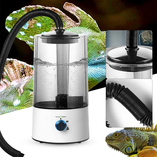 4L Capacity Reptile Humidifier, 110V Pet Humidifier Mist4L Reptilien-Luftbefeuchter – Terrarium Nebelmaschine mit Teleskopschlauch & 3 Sprühstufen | Für Reptilien & Amphibien with Telescopic Hose, Reptile Humidifier Machine for Home, Pet Store