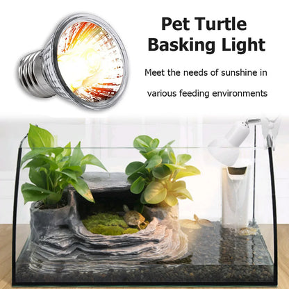 UVA+UVB Reptilienlampe 25W / 50W / 75W – Heiz- & Sonnenlampe für Schildkröten, Echsen & Amphibien