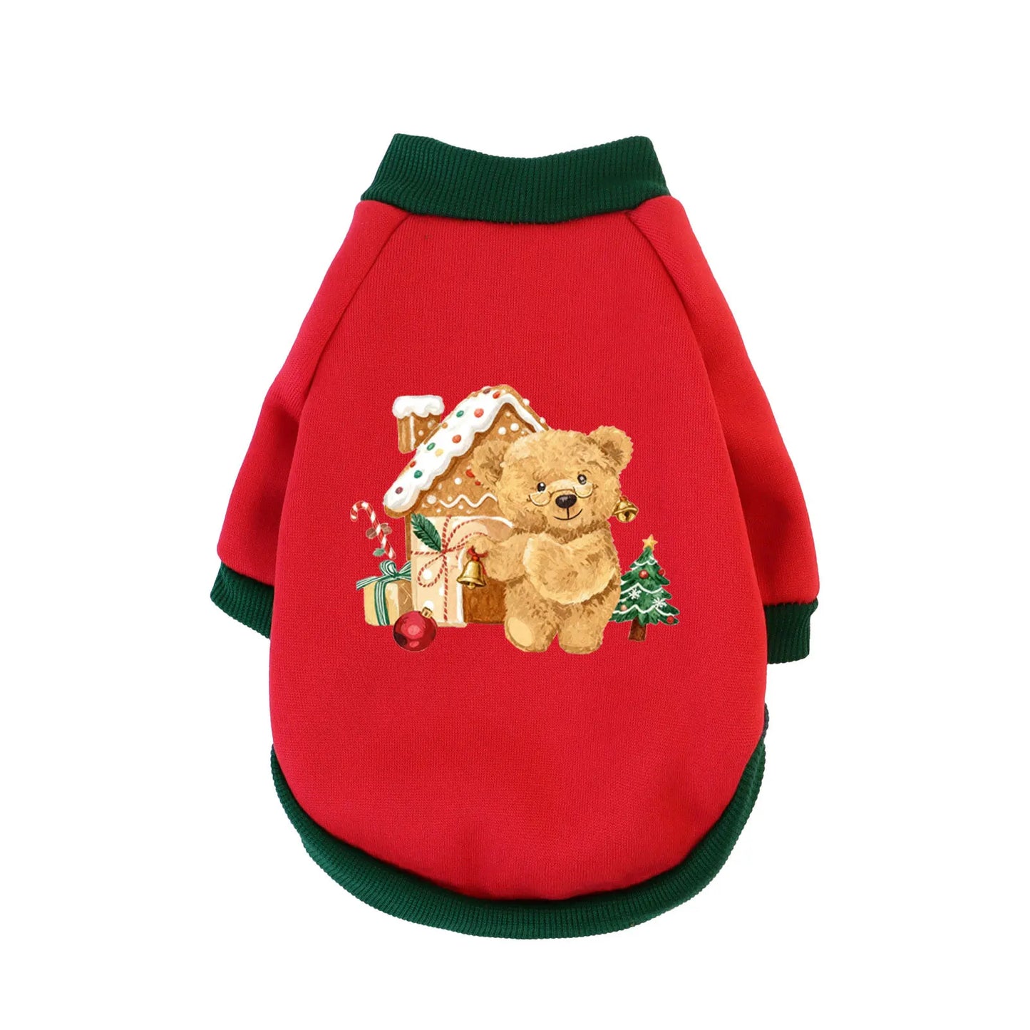 Weihnachts-Sweatshirt für Haustiere – Warmer Winterpullover für Katzen & Hunde, Größen XS-3XL, Perfekt für Weihnachtsfeiern