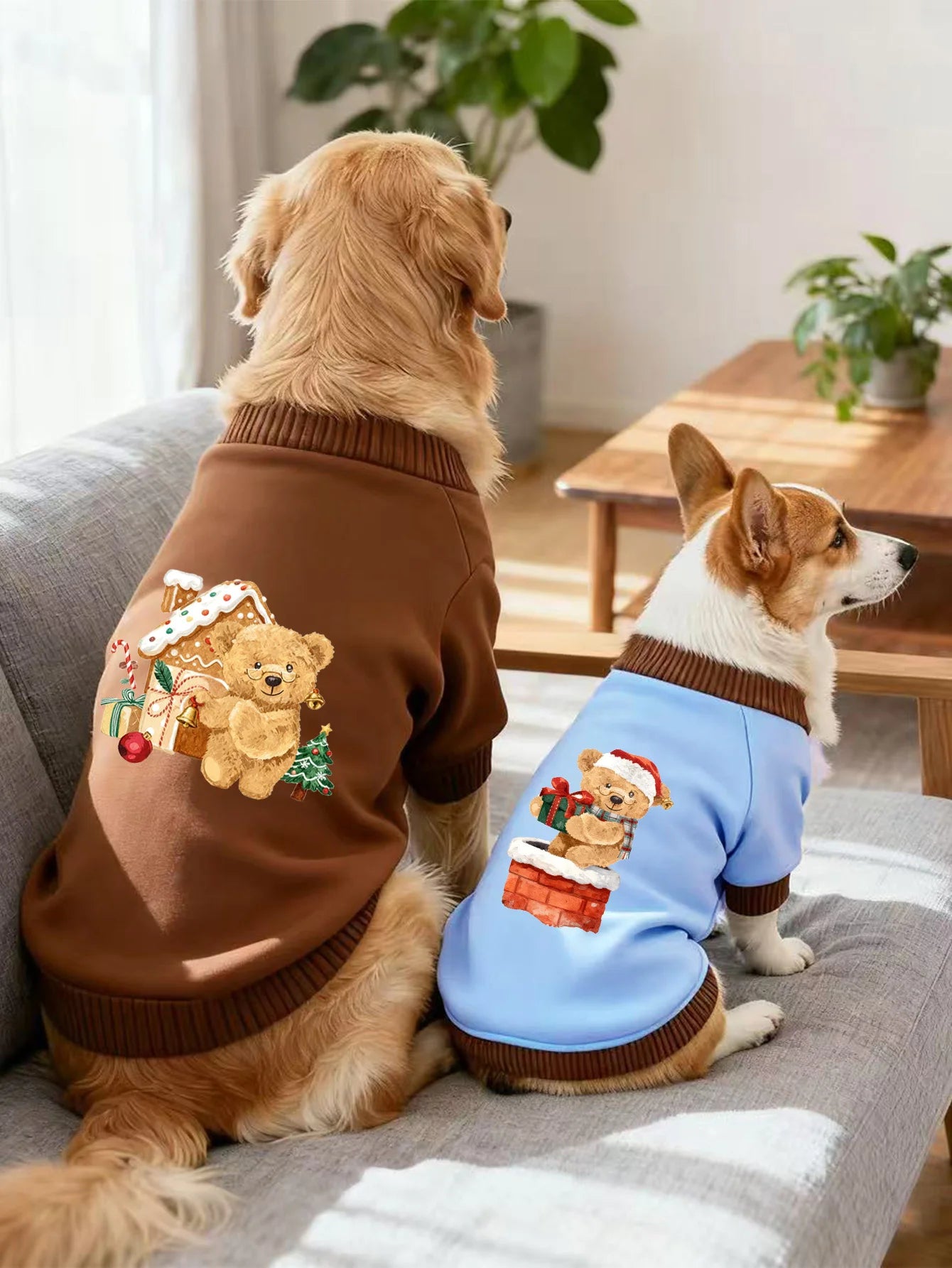 Weihnachts-Sweatshirt für Haustiere – Warmer Winterpullover für Katzen & Hunde, Größen XS-3XL, Perfekt für Weihnachtsfeiern