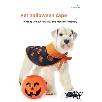 🎃🐶 Halloween-Umhang mit Hut für Hunde – Kürbis-Kostüm für kleine & mittelgroße Hunde