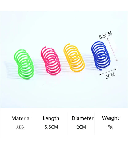 🐾 Colorful Cat Spring Toys – Durable Coil Spirals for Kittens & Cats (Set of 4/8/16/20pcs)