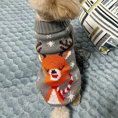 Weihnachts-Strickpullover für Haustiere – Warmer Wollpullover für Hunde & Katzen, Ideal für Bichon & Corgi