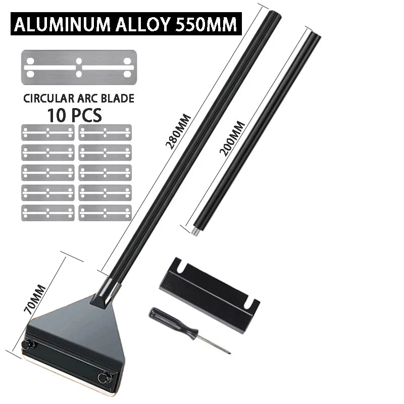 Aquarium Algenreiniger – Edelstahl & Aluminium Schaber | 3-in-1 Glasreiniger mit Klinge, Bürste & Netz