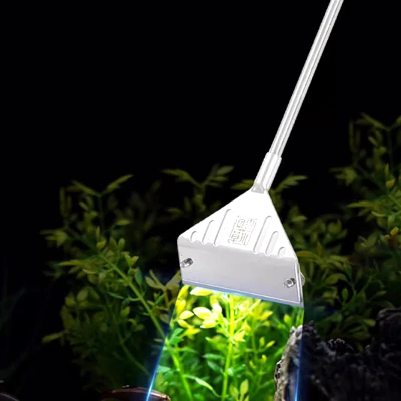 Aquarium Algenreiniger – Edelstahl & Aluminium Schaber | 3-in-1 Glasreiniger mit Klinge, Bürste & Netz
