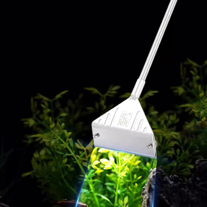 Aquarium Algenreiniger – Edelstahl & Aluminium Schaber | 3-in-1 Glasreiniger mit Klinge, Bürste & Netz