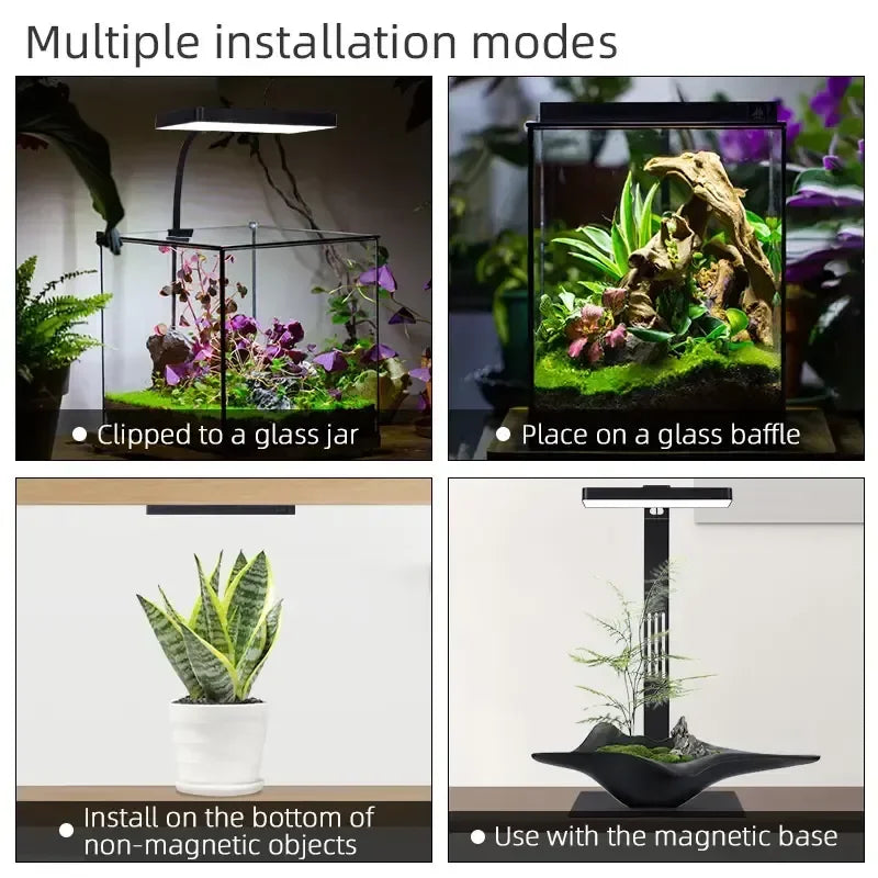 WEEK AQUA Mini 9 PRO – USB Aquarium LED Lampe | Vollspektrum Pflanzenlicht mit Bluetooth & App-Steuerung