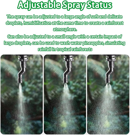 Reptilien Nebeldüse & Bewässerungs-Connector – Slip-Lock Sprinkler für Terrarien, Aquarien & Gewächshäuser