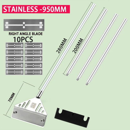 Aquarium Algenreiniger – Edelstahl & Aluminium Schaber | 3-in-1 Glasreiniger mit Klinge, Bürste & Netz