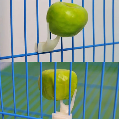 Papageien-Futterspieß aus Edelstahl – Obst- & Gemüsehalter zum Aufhängen im Käfig (1 oder 2 Stück)