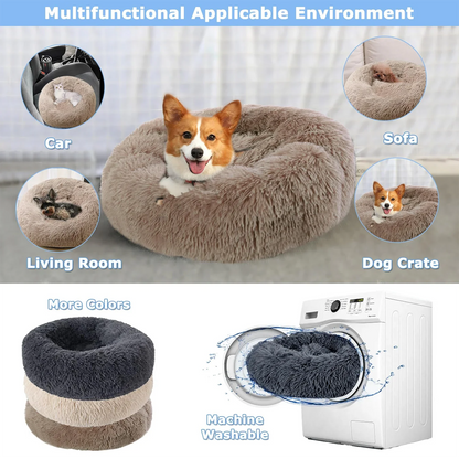 Katzenbett „Donut“ – Super Weich, Waschbar & Beruhigend, Plüsch-Haustierbett in 5 Größen (S–XXL)