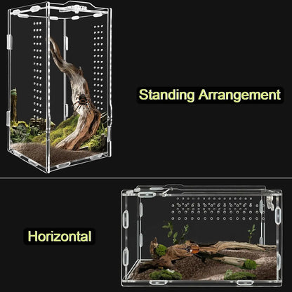 Acryl Reptilien-Terrarium – Transparentes Habitat & Zuchtbox für Echsen, Vogelspinnen & kleine Reptilien