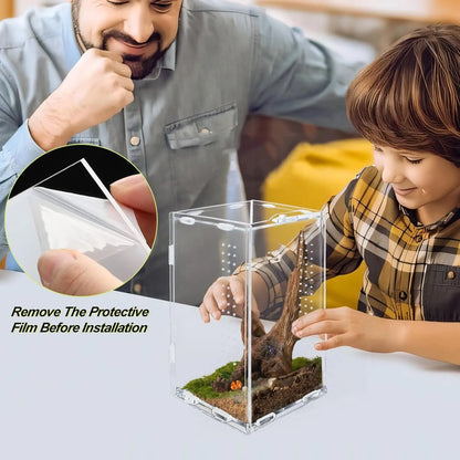 Acryl Reptilien-Terrarium – Transparentes Habitat & Zuchtbox für Echsen, Vogelspinnen & kleine Reptilien
