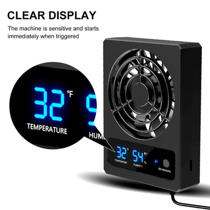Intelligenter Terrarium-Kühlventilator – Mit LED-Temperaturanzeige & Automatischer Steuerung | Für Reptilien & Amphibien