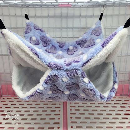 Doppellagige Kleintier-Hängematte – Warm & gemütlich für Hamster, Eichhörnchen & kleine Haustiere