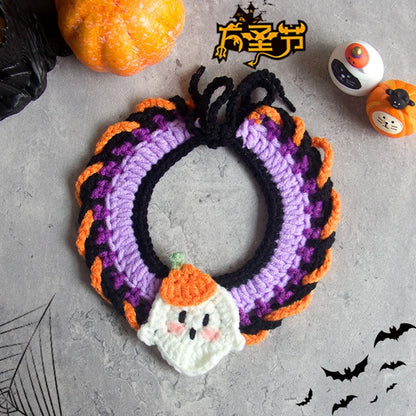 🎃🐱 Halloween Halstuch für Katzen & kleine Hunde – Süßes Kostüm mit Schal & Kragen