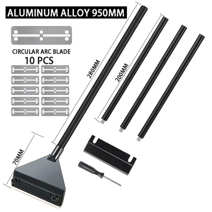 Aquarium Algenreiniger – Edelstahl & Aluminium Schaber | 3-in-1 Glasreiniger mit Klinge, Bürste & Netz