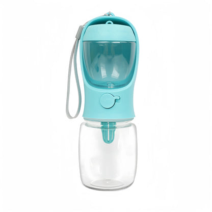🐾 Tragbare Hunde- & Katzen-Wasserflasche mit Futterbehälter – 2-in-1 Reise-Trinkflasche