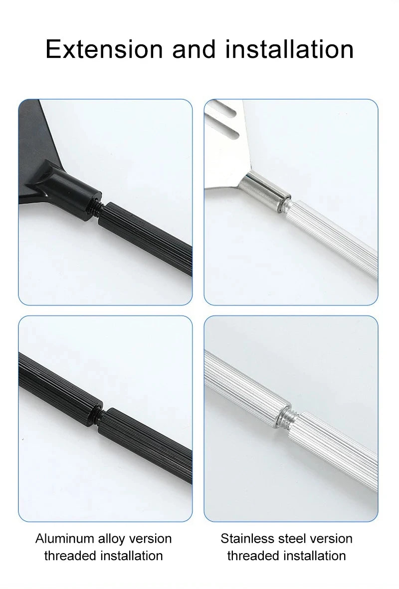 Aquarium Algenreiniger – Edelstahl & Aluminium Schaber | 3-in-1 Glasreiniger mit Klinge, Bürste & Netz