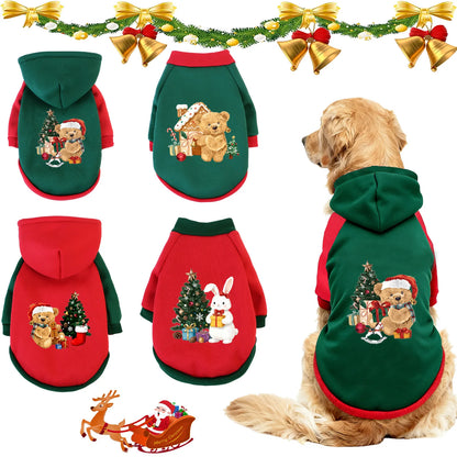 Weihnachts-Sweatshirt für Haustiere – Warmer Winterpullover für Katzen & Hunde, Größen XS-3XL, Perfekt für Weihnachtsfeiern