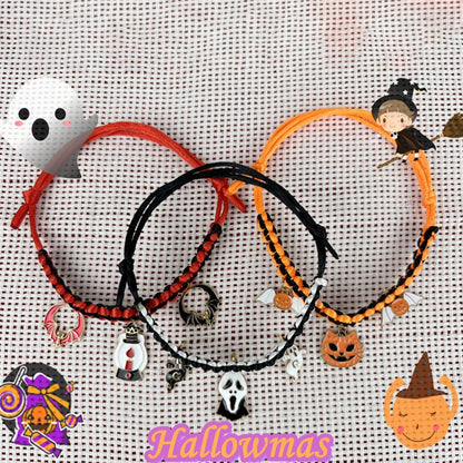 🐾 Halloween-Haustierhalsband mit Anhänger – Handgefertigt für Katzen & kleine Hunde