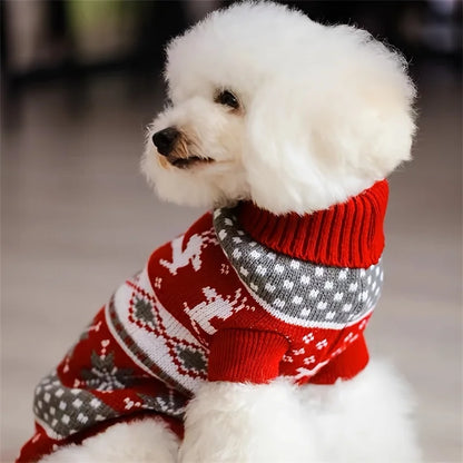 Weihnachts-Strickpullover für Haustiere – Warmer Wollpullover für Hunde & Katzen, Ideal für Bichon & Corgi
