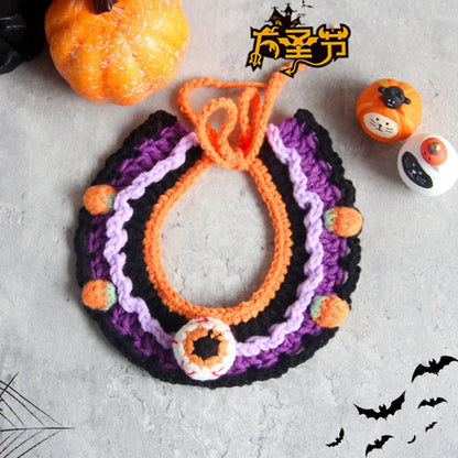 🎃🐱 Halloween Halstuch für Katzen & kleine Hunde – Süßes Kostüm mit Schal & Kragen