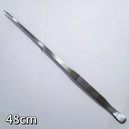 Aquarium Pinzette aus Edelstahl – 27/38/48 cm | Gerade & gebogene Pinzette für Aquascaping & Fütterung