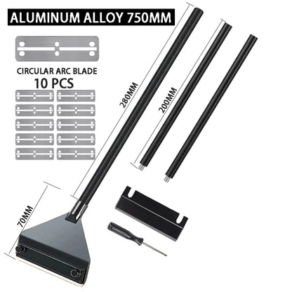 Aquarium Algenreiniger – Edelstahl & Aluminium Schaber | 3-in-1 Glasreiniger mit Klinge, Bürste & Netz