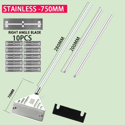 Aquarium Algenreiniger – Edelstahl & Aluminium Schaber | 3-in-1 Glasreiniger mit Klinge, Bürste & Netz