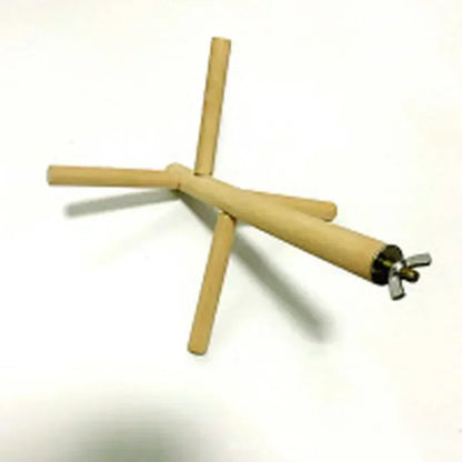 Papageien-Spielzeug aus Holz – 4-stufige Drehleiter & Schaukel für Wellensittiche, Nymphensittiche & Papageien