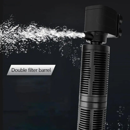3-in-1 Aquarium Innenfilter – Leiser Unterwasserfilter mit Sauerstoffzufuhr & Wasserreinigung | 300–400 L/h