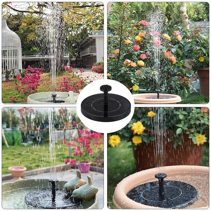 Solar Springbrunnen für Garten, Teich & Vogelbad – Mini-Solarpumpe mit Düsenaufsätzen